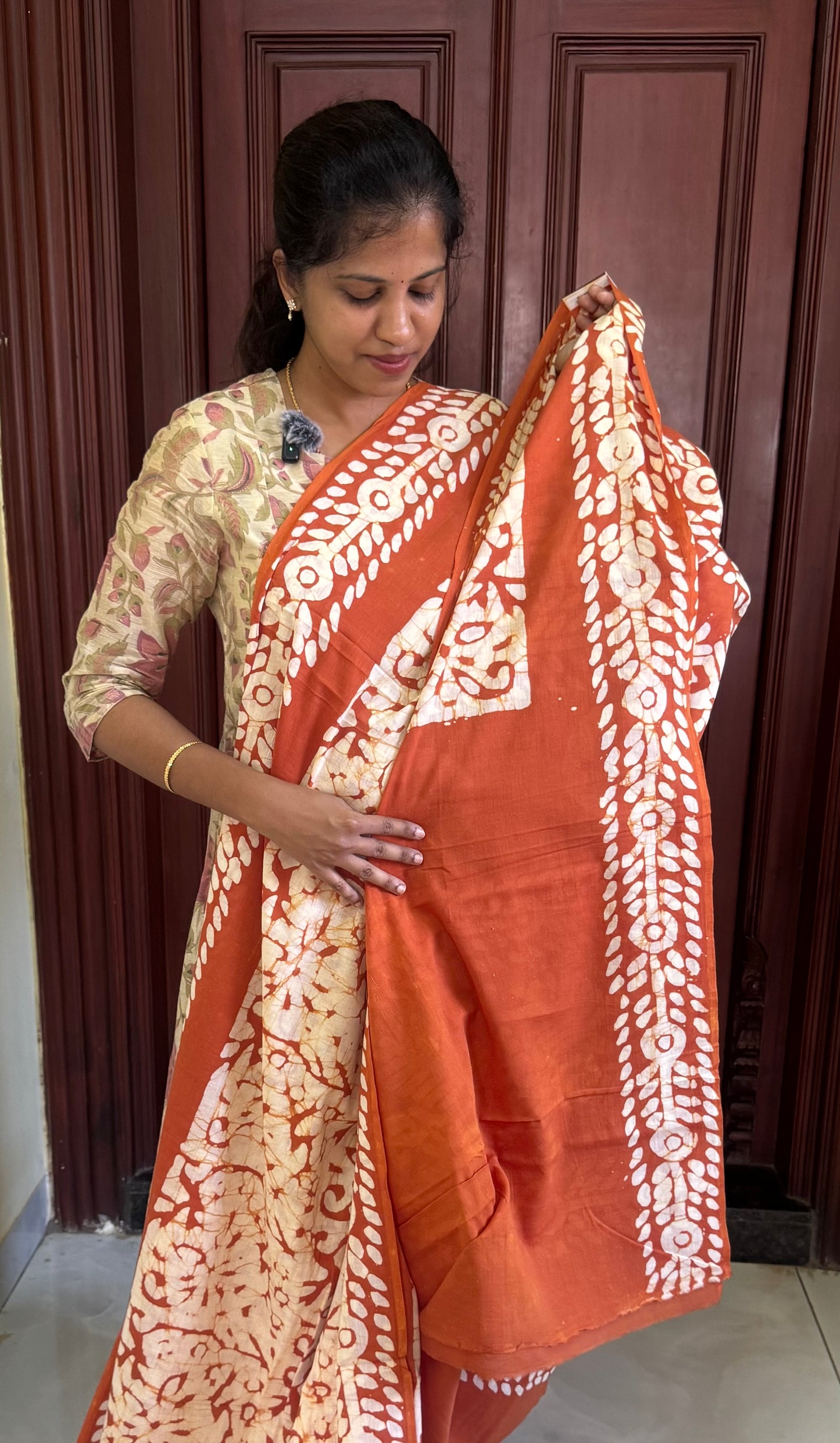 Handblock Print MulMul Cotton Sarees | DSAN002