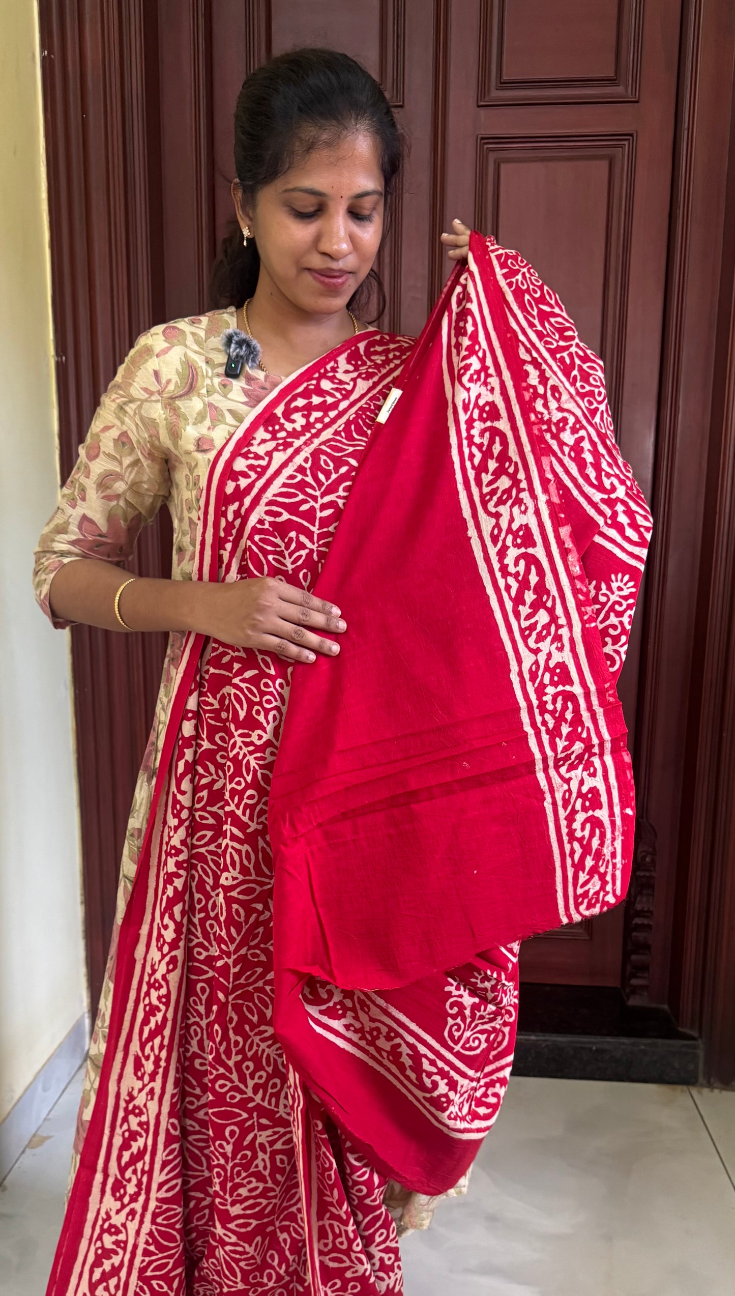 Handblock Print MulMul Cotton Sarees | DSAN002