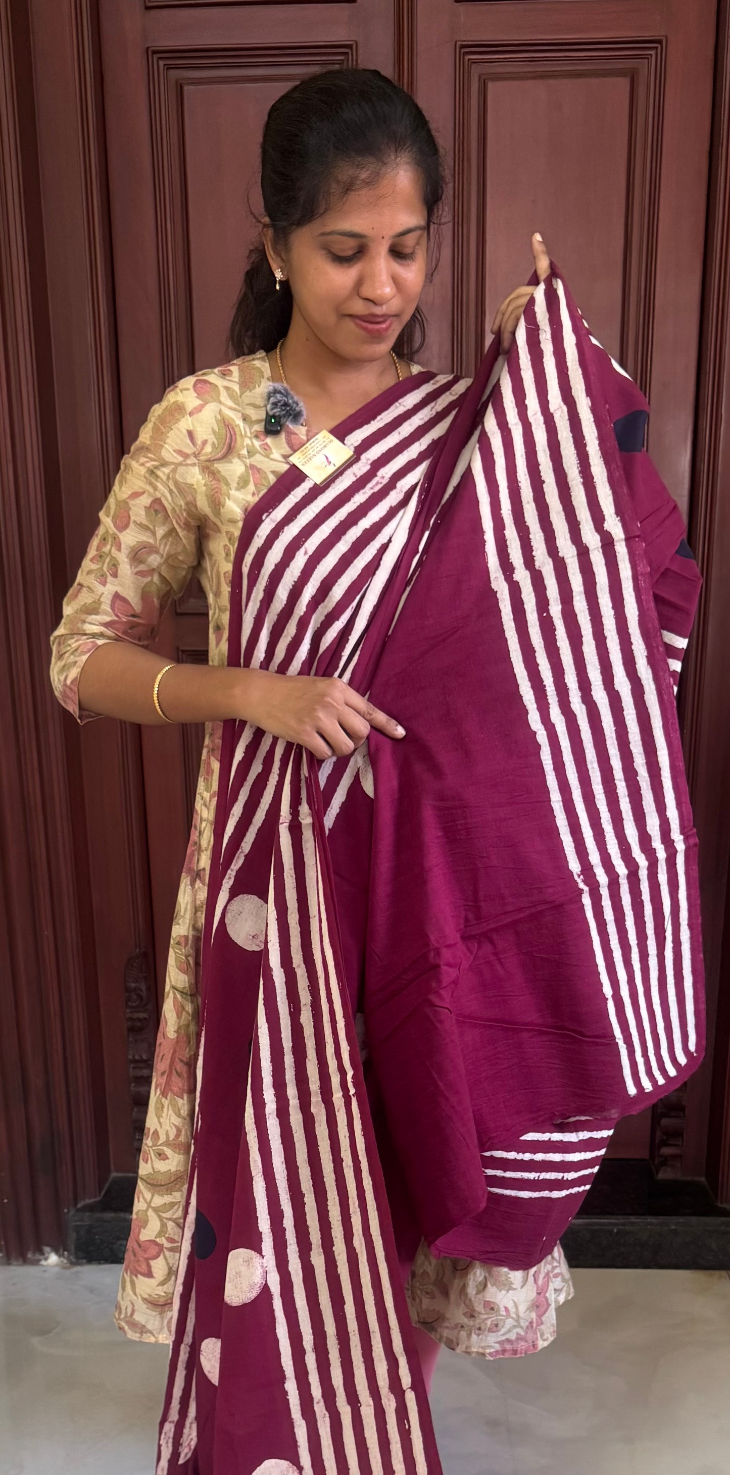 Handblock Print MulMul Cotton Sarees | DSAN002