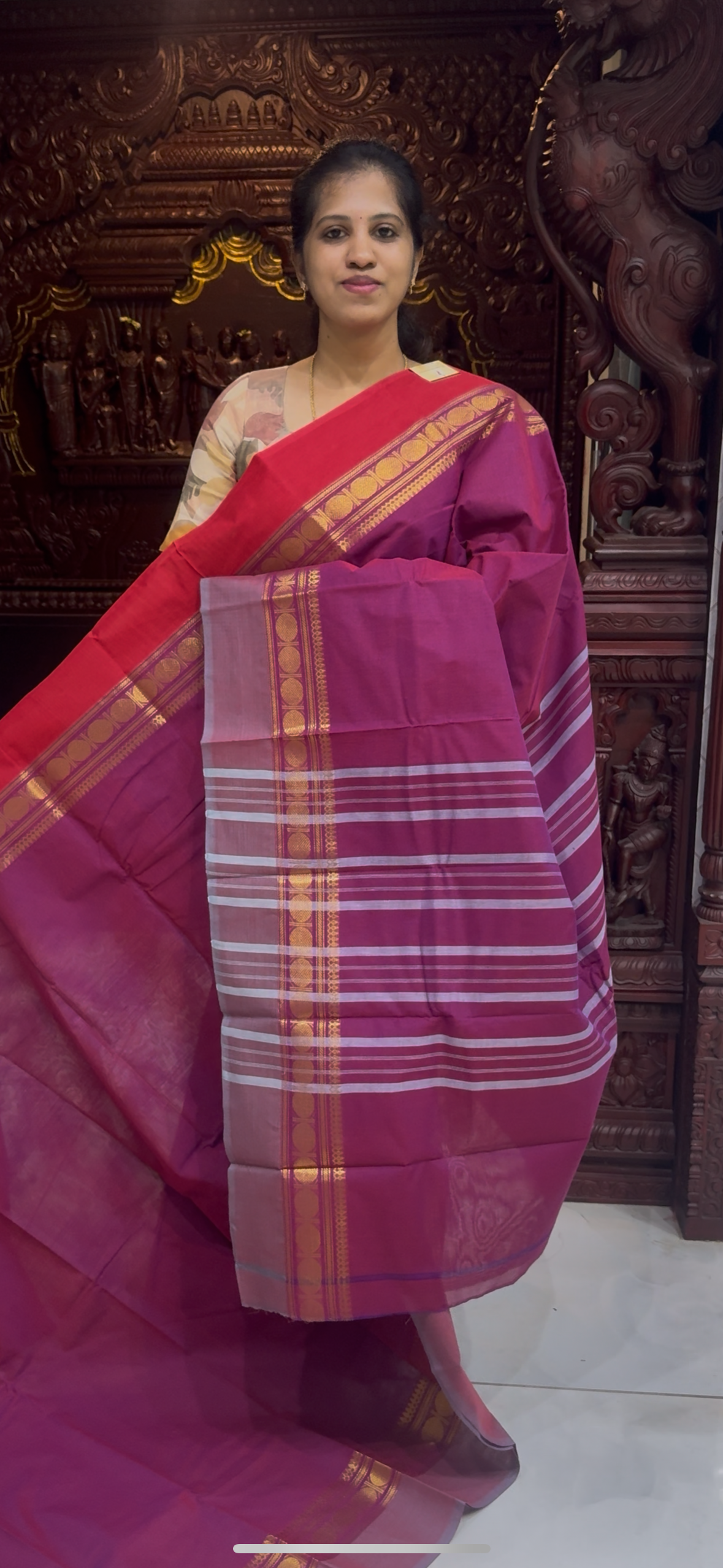 Handloom Kanchi Cotton Saree | DSAJ002