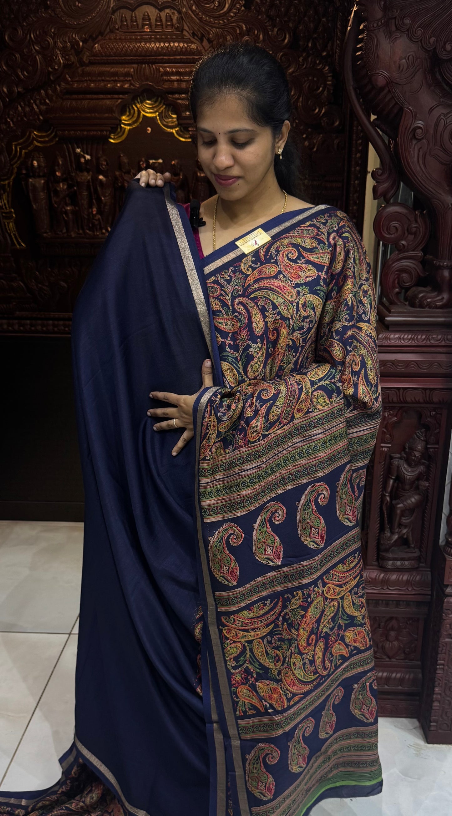 Printed Semi Dola Silk Sarees | DSM062