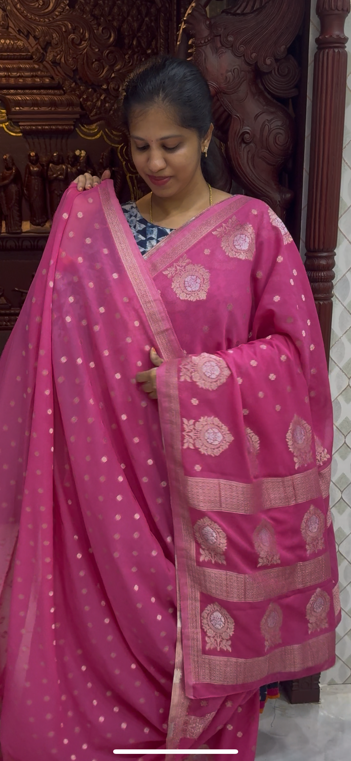 Self Georgette Sarees | DSM112