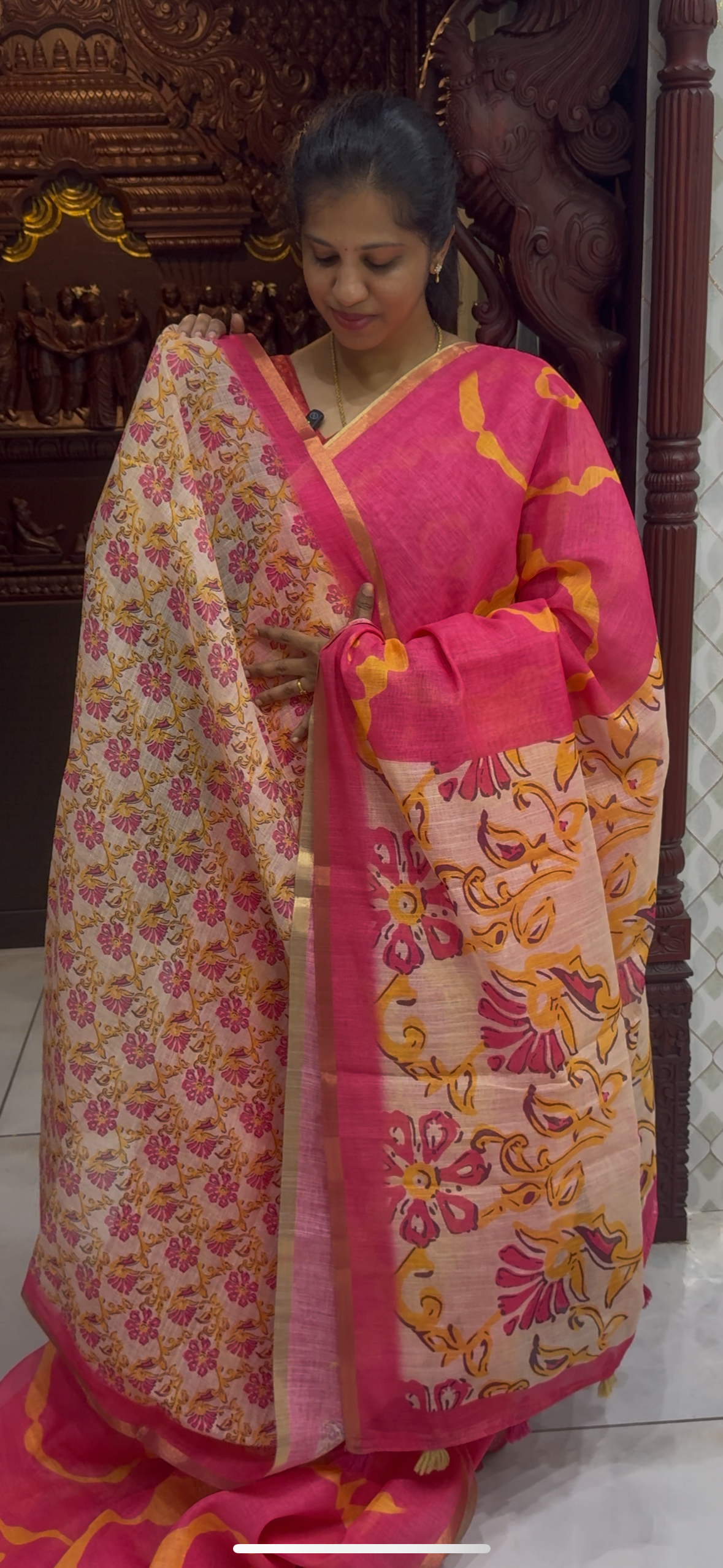 Fancy Linen Cotton Sarees | DSAD026