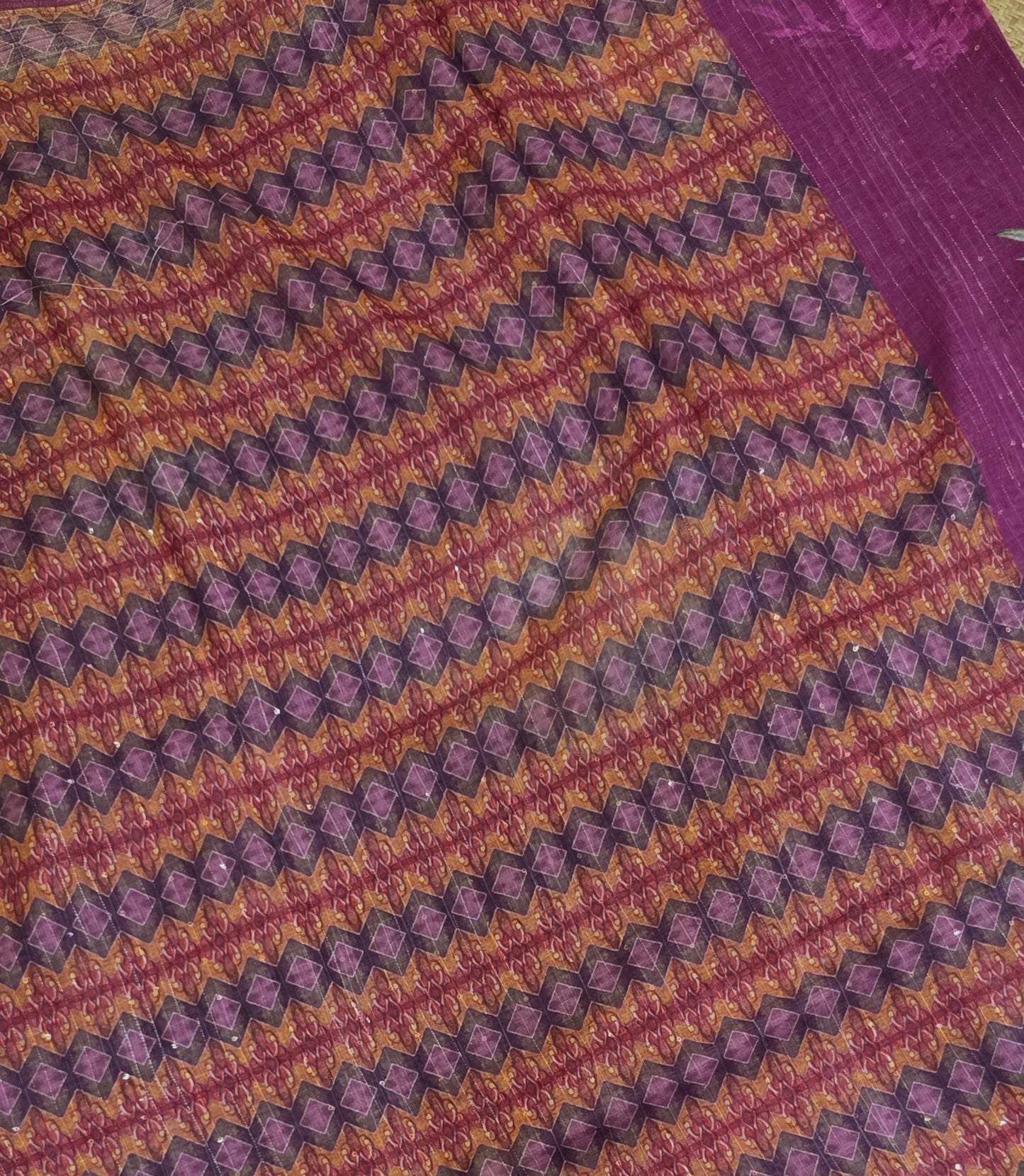 Designer Linen Sequins Sarees | DSM041