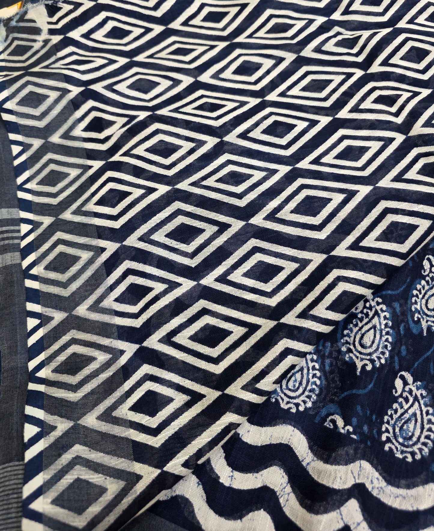 Art Linen Indigo Sarees | DSM040