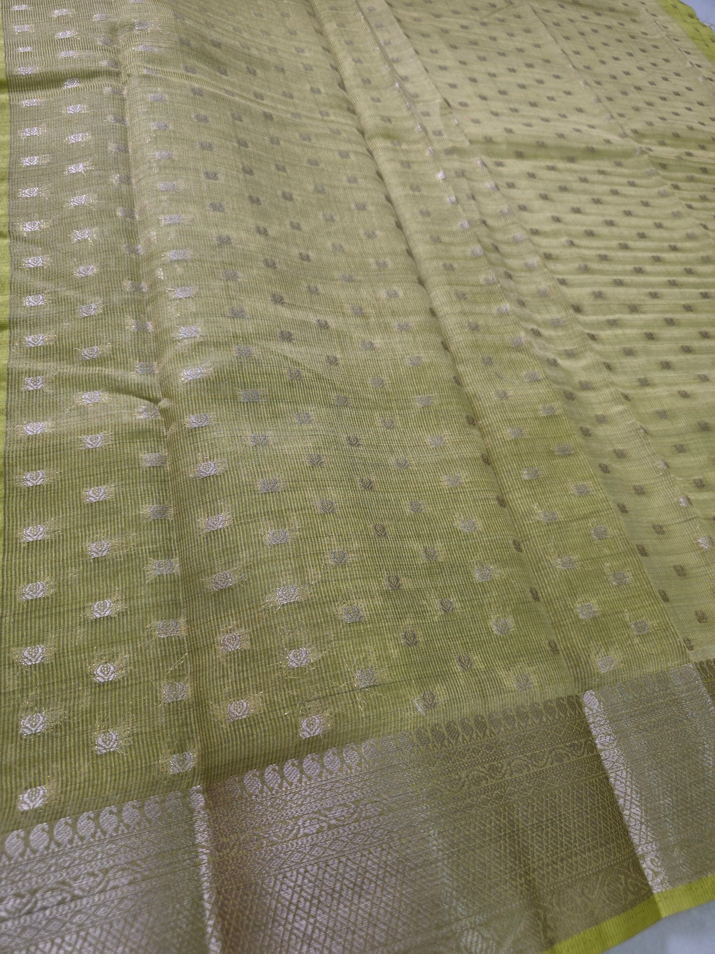 Semi Tussar Saree With Butta | DSM107