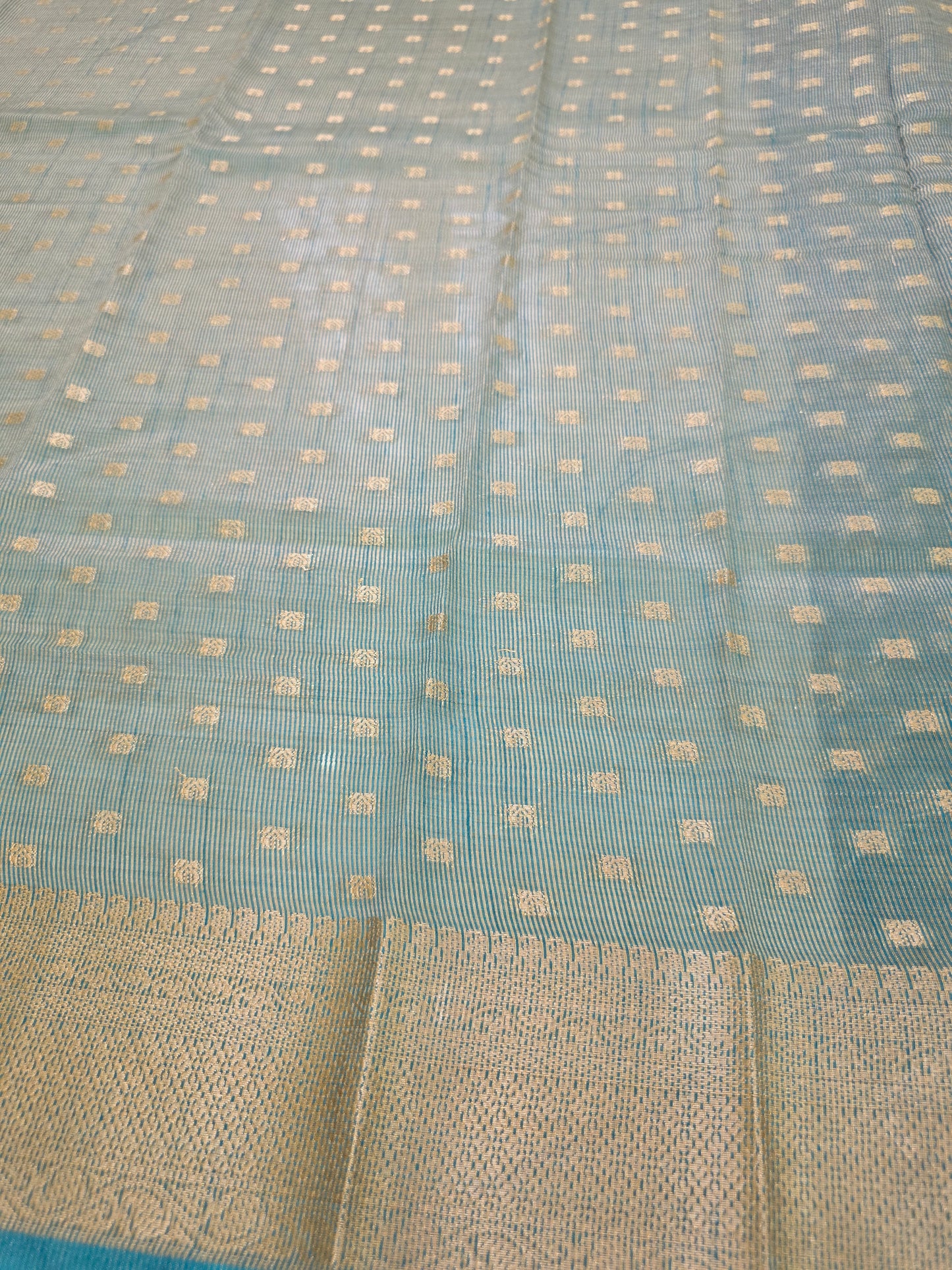 Semi Tussar Saree With Butta | DSM107