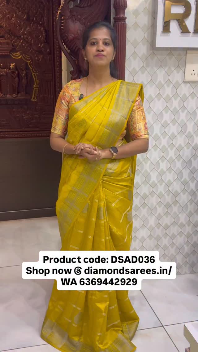 One of a kind traditional Semi Tussar Sarees | DSAD036 | 
Shop now @ Diamondsarees.in/ WhatsApp 6369