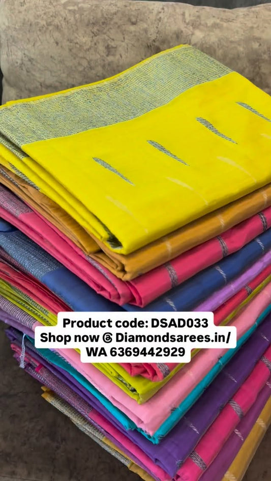 Lovely 12-15 colours available in our best selling Dupion Tussar Silk Sarees✨

To shop in Website: