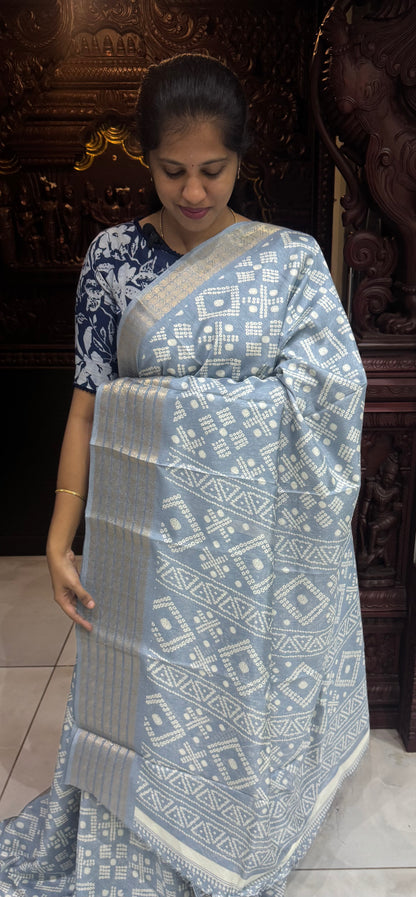 Semi Dola Silk Sarees with Sequins Border | DSM023