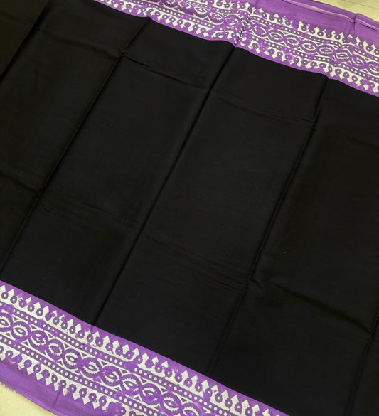 Handblock Print MulMul Cotton Sarees | DSAD012