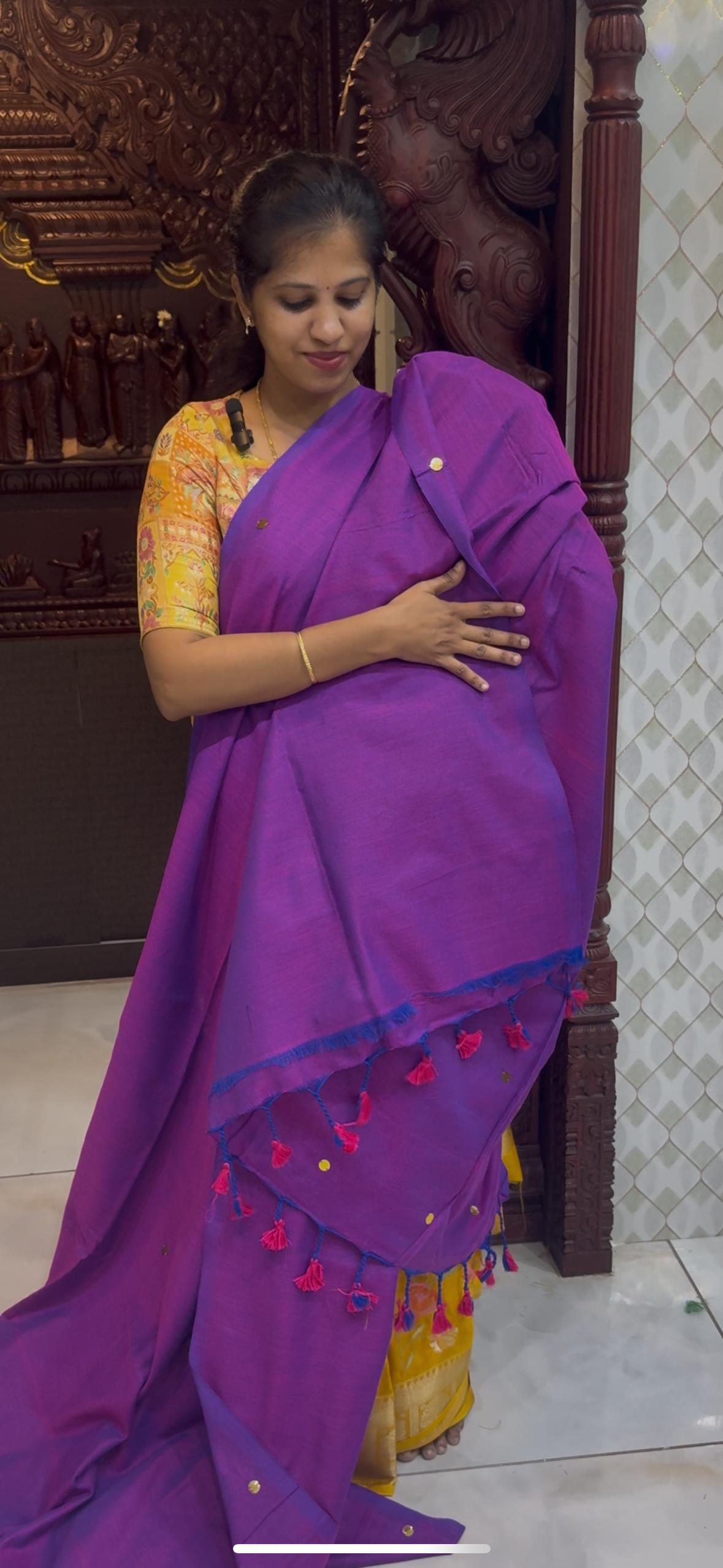 Khadi Cotton Sarees 1365 Mirror Work | DSAD006