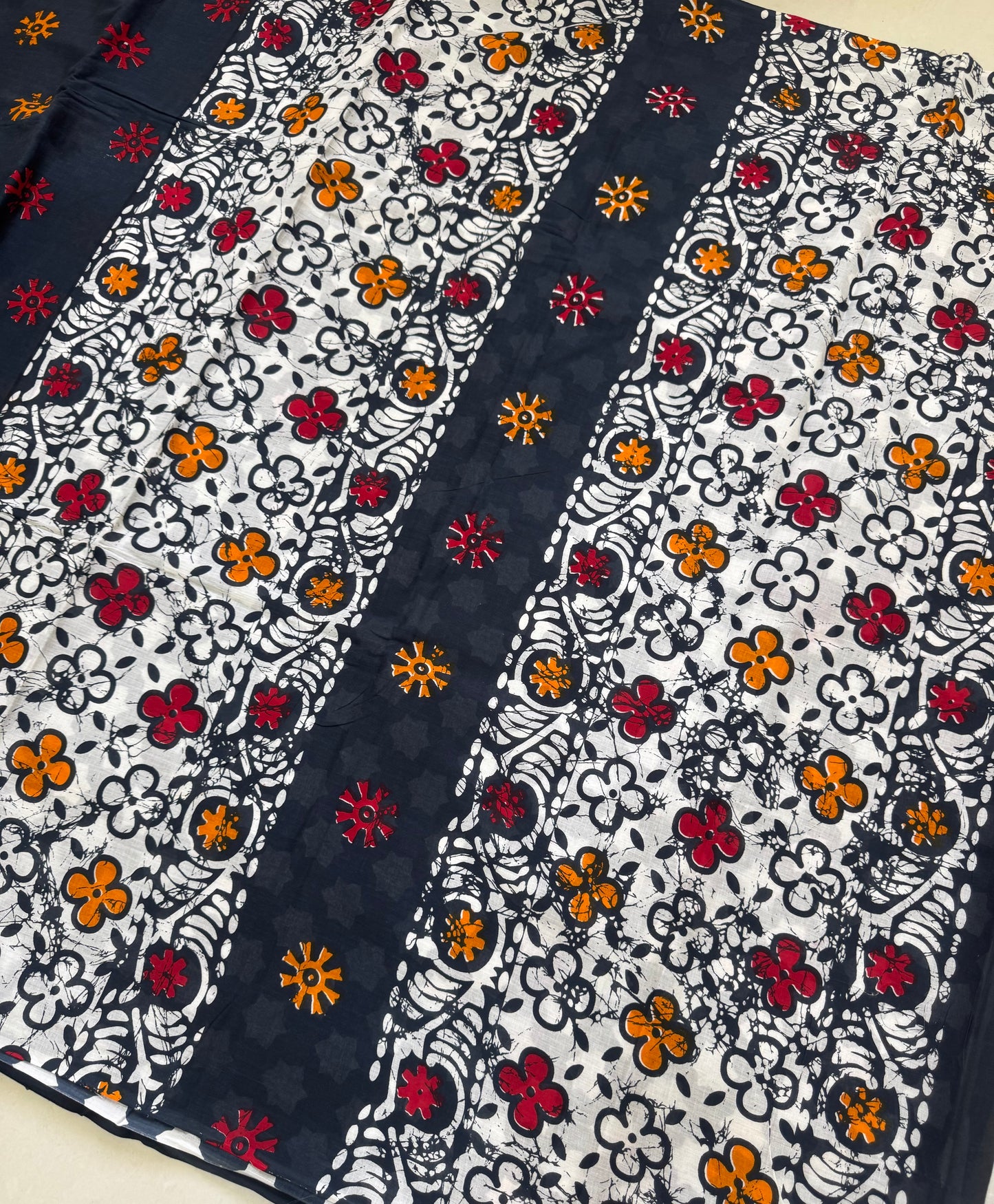 Handblock Print MulMul Cotton Sarees | DSAN001