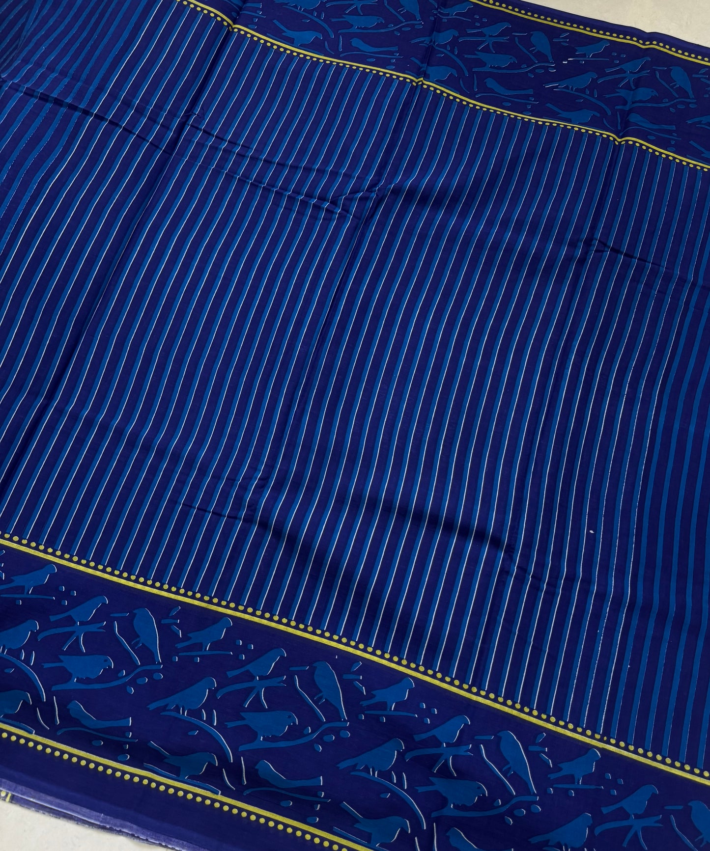 Handblock Print MulMul Cotton Sarees | DSM098