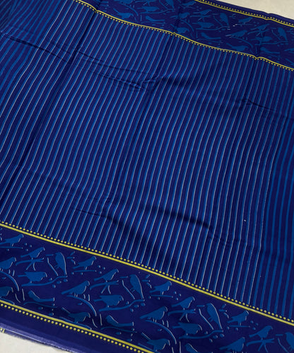 Handblock Print MulMul Cotton Sarees | DSM098