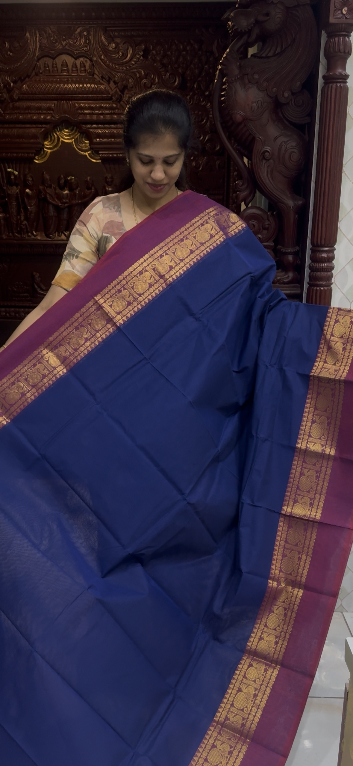 Handloom Kanchi Cotton Saree | DSAJ002