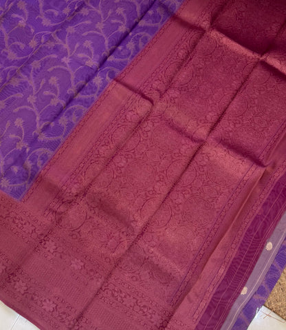 3d Banaras Organza Silk Sarees | DSM001
