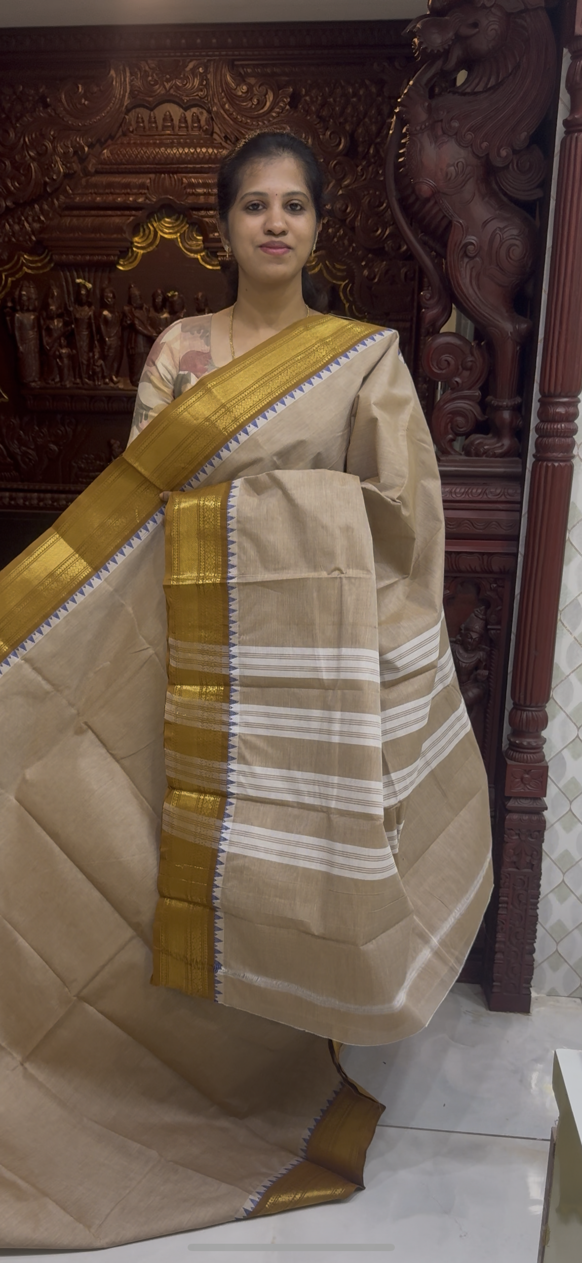 Handloom Kanchi Cotton Saree | DSAJ002