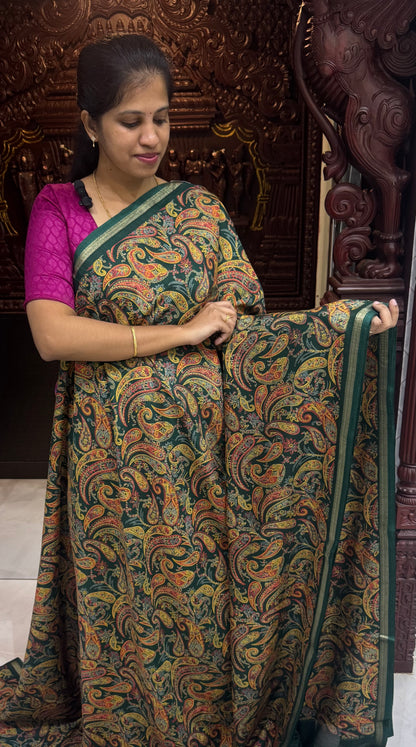 Printed Semi Dola Silk Sarees | DSM062
