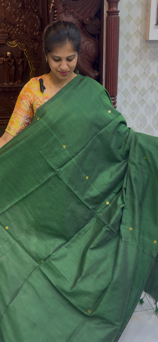 Khadi Cotton Sarees 1365 Mirror Work | DSAD006
