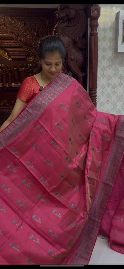 Dupion Tussar Saree 1810 | DSAD033
