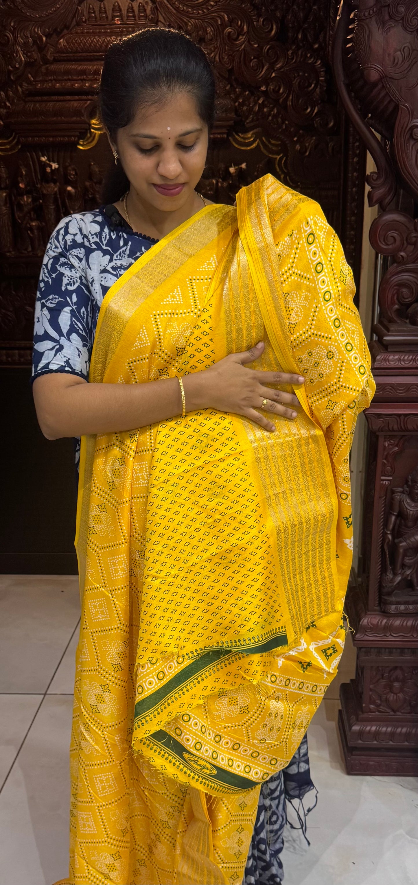 Semi Dola Silk Sarees with Sequins Border | DSM023