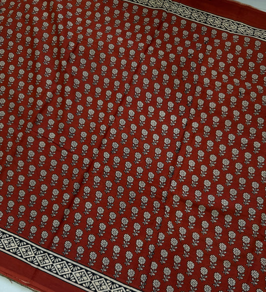 Handblock Print MulMul Cotton Sarees | DSAN001