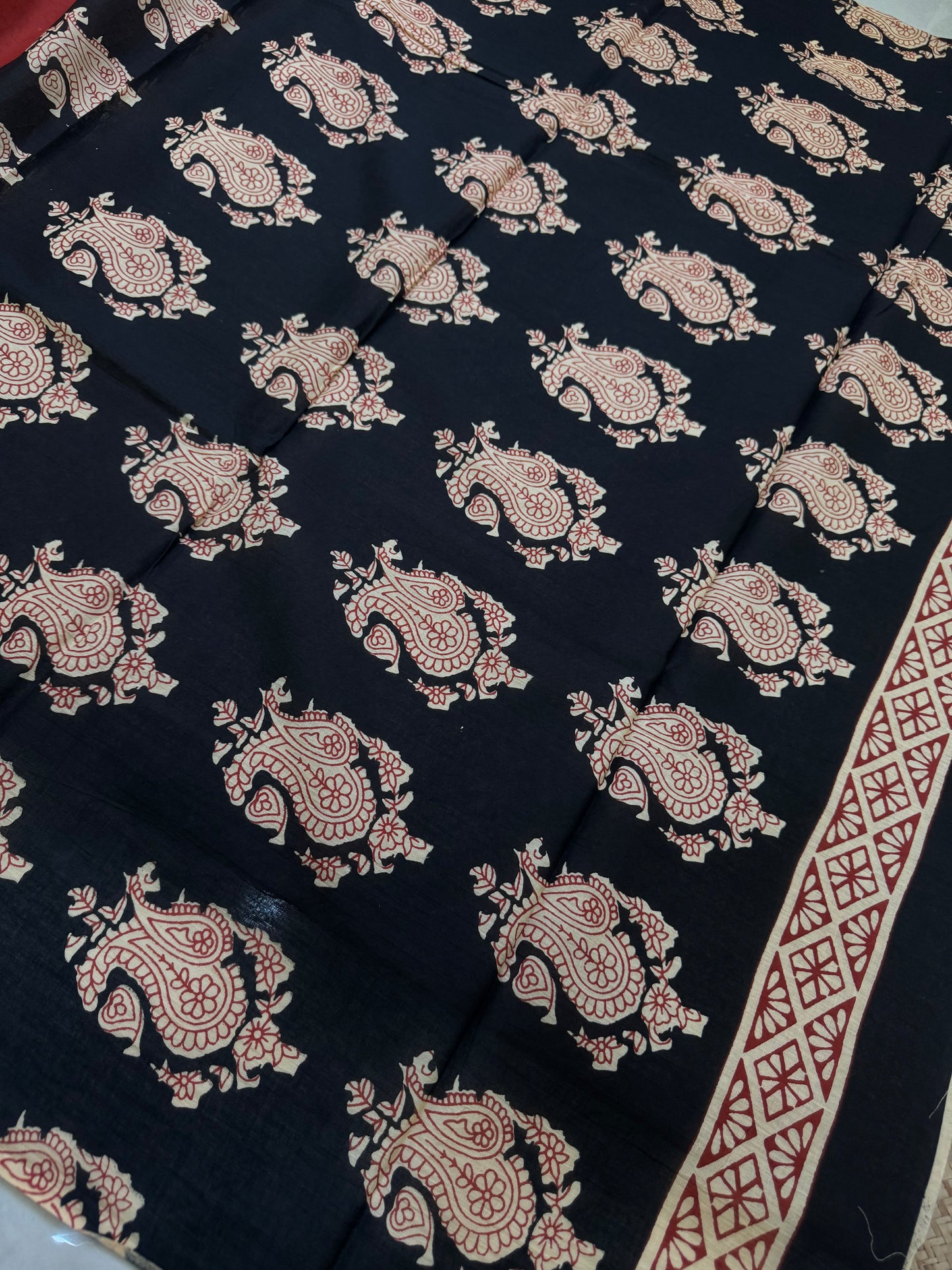 Handblock Print MulMul Cotton Sarees | DSAN001