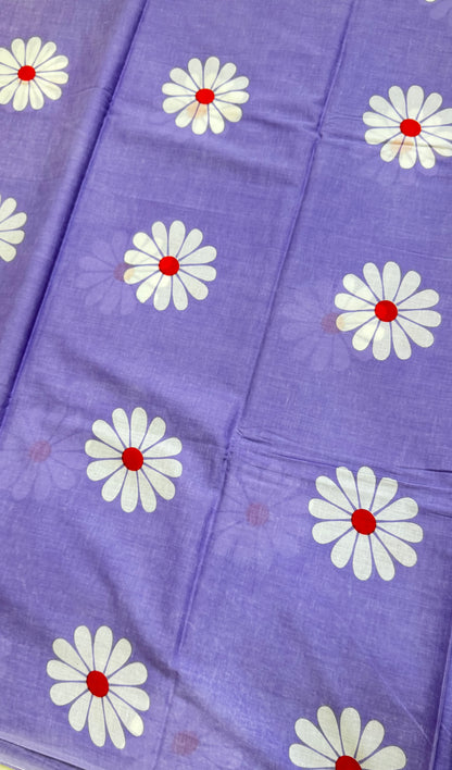 Handblock Print MulMul Cotton Sarees | DSAN001