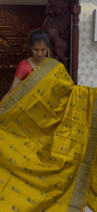 Dupion Tussar Saree 1810 | DSAD033