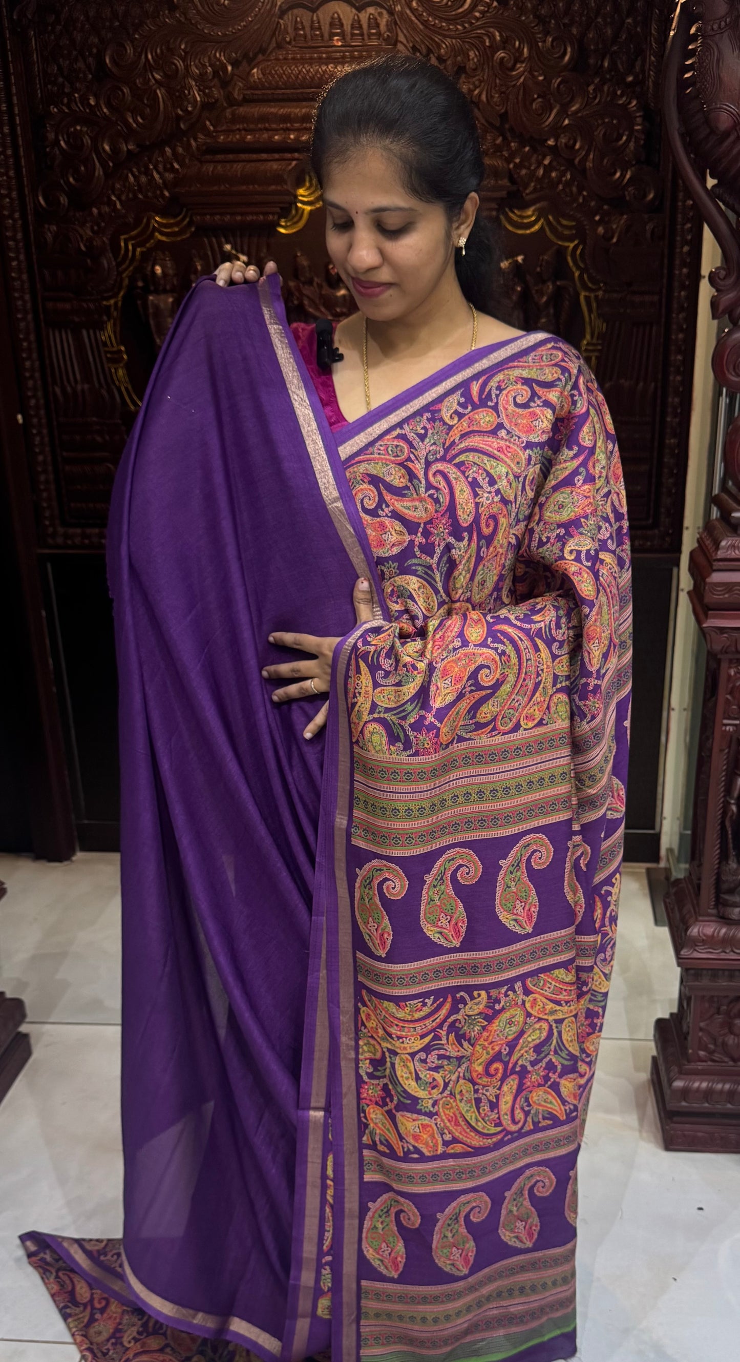 Printed Semi Dola Silk Sarees | DSM062