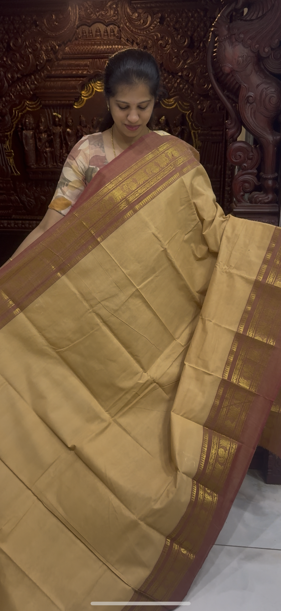 Handloom Kanchi Cotton Saree | DSAJ002