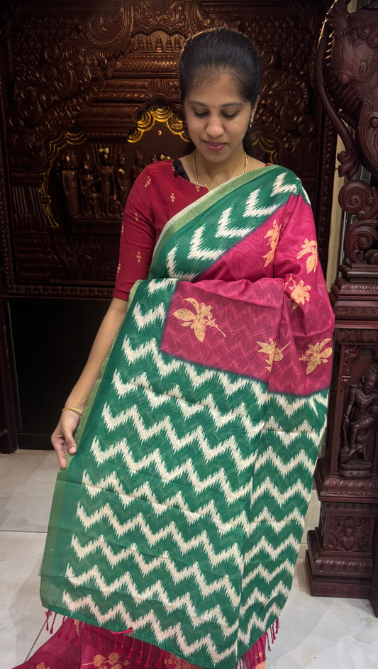 Fancy Chanderi Cotton Sarees | DSAD025