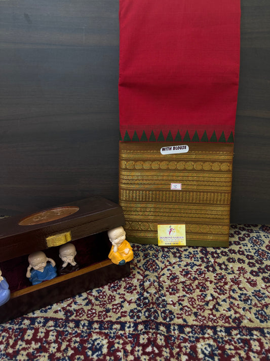 Handloom Kanchi Cotton Saree | DSAE002