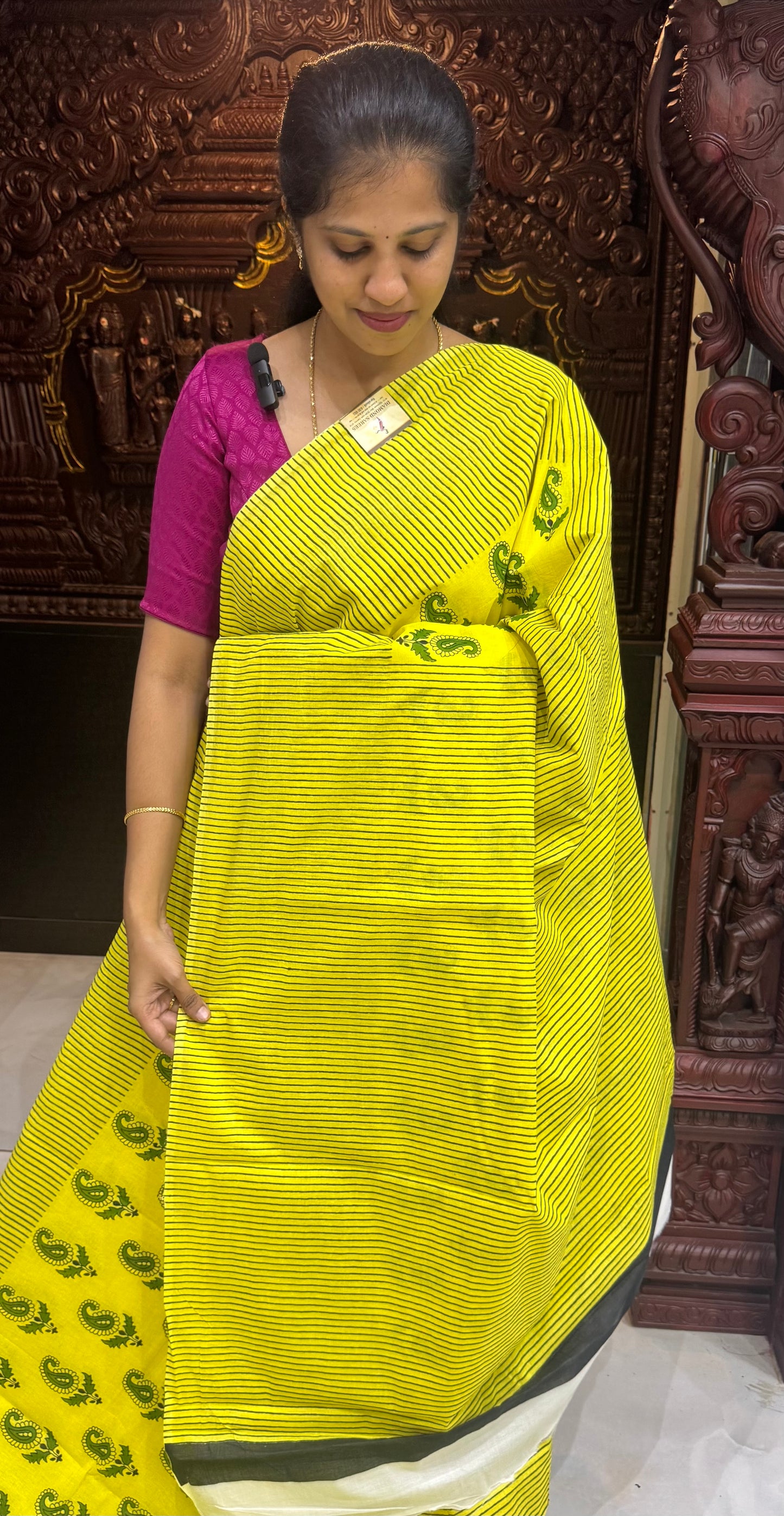 Handblock Print MulMul Cotton Sarees | DSAN001