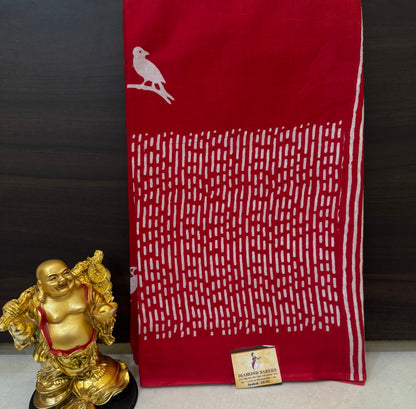 Handblock Print MulMul Cotton Sarees | DSAN001