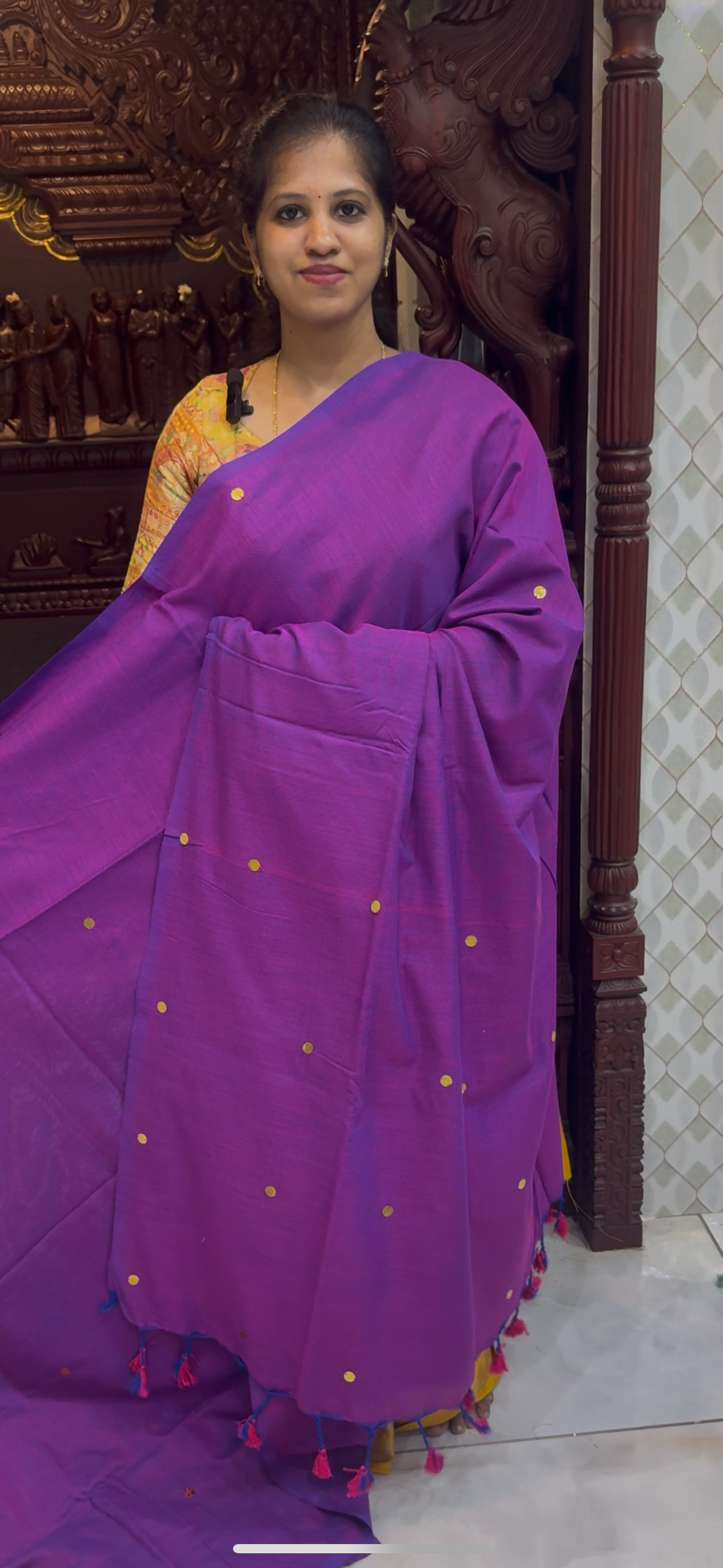 Khadi Cotton Sarees 1365 Mirror Work | DSAD006