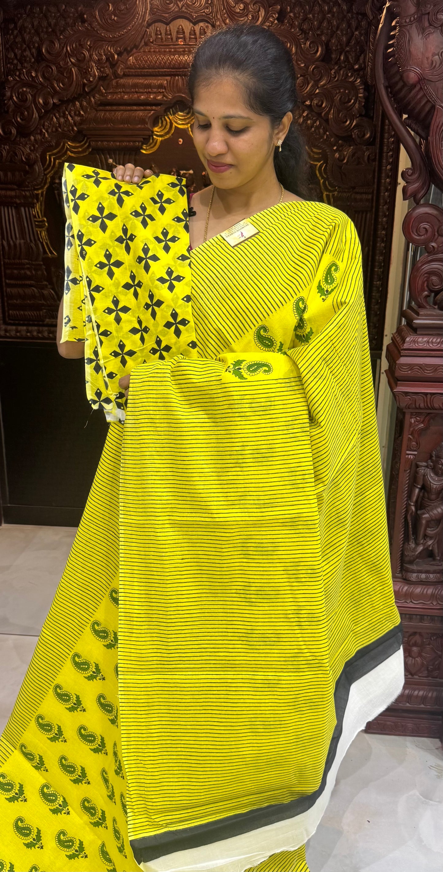 Handblock Print MulMul Cotton Sarees | DSAN001