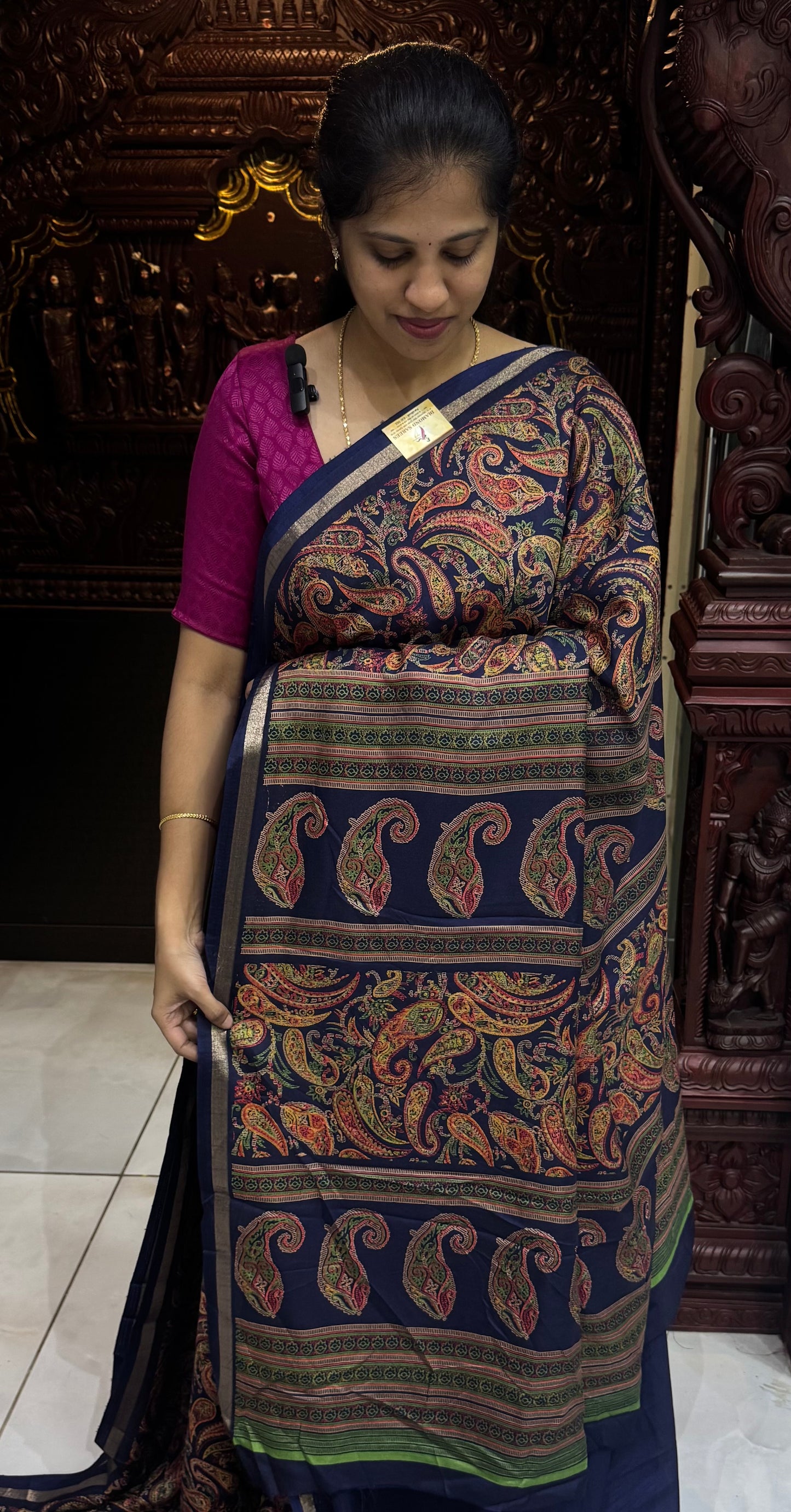 Printed Semi Dola Silk Sarees | DSM062