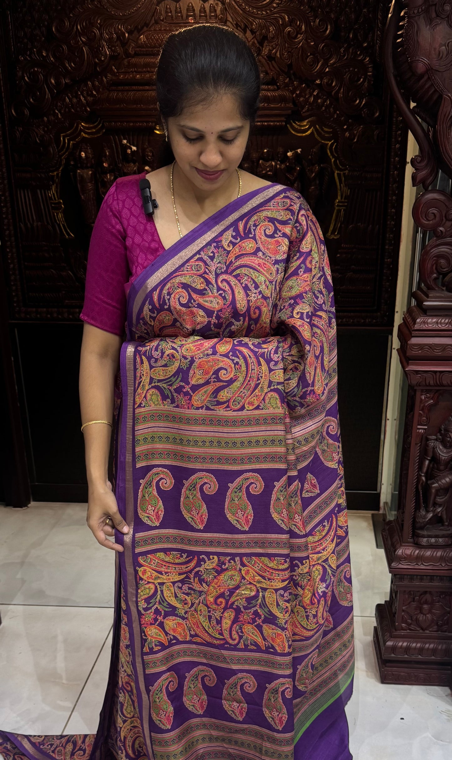 Printed Semi Dola Silk Sarees | DSM062