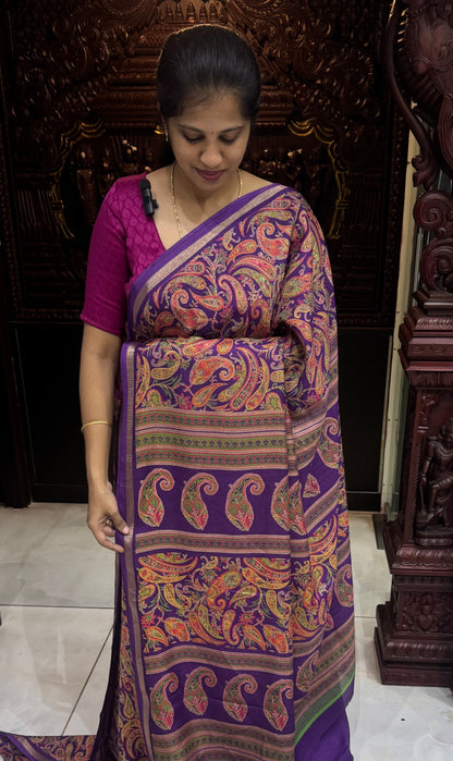 Printed Semi Dola Silk Sarees | DSM062