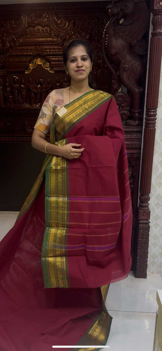 Handloom Kanchi Cotton Saree | DSAJ002