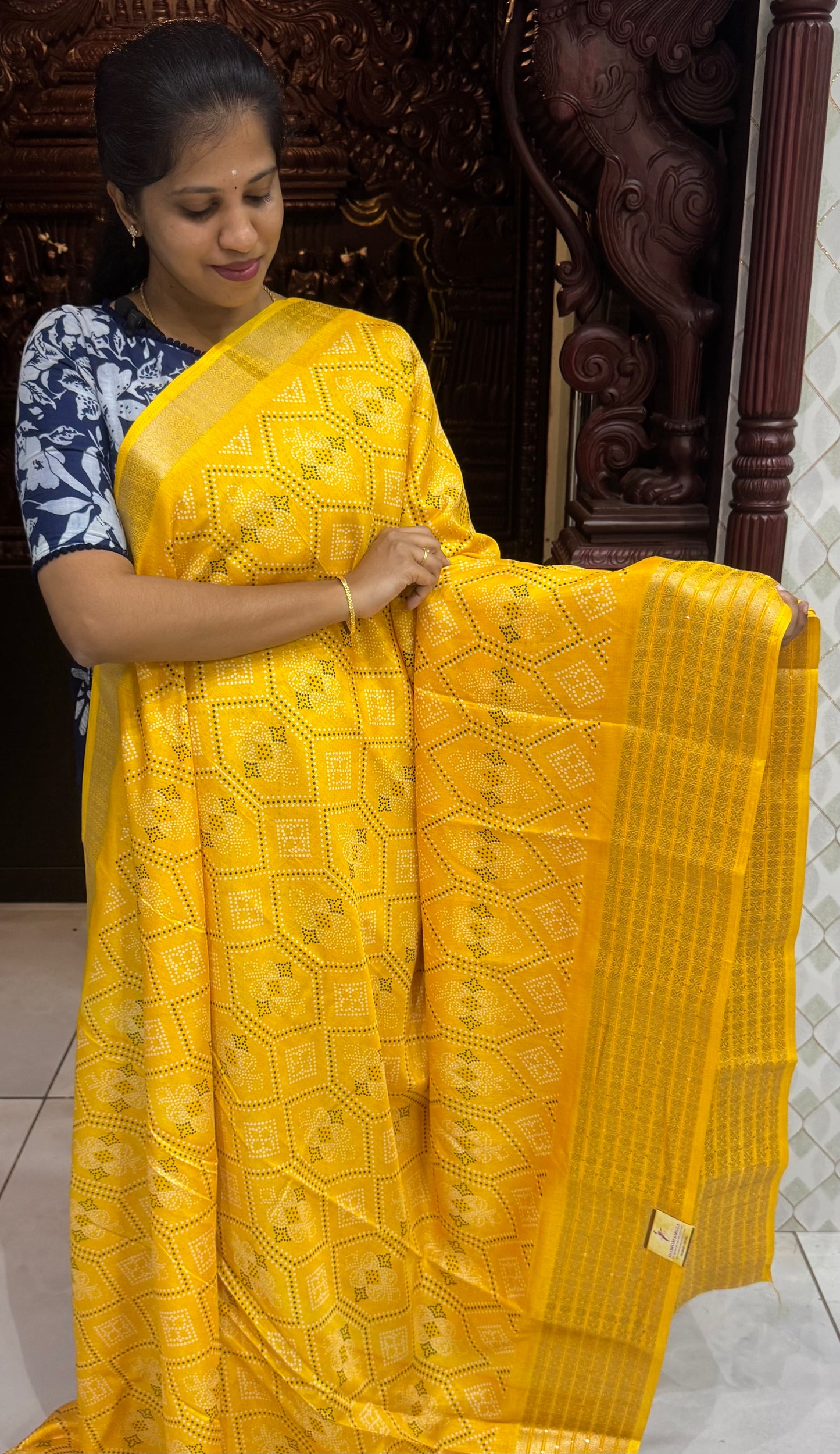 Semi Dola Silk Sarees with Sequins Border | DSM023