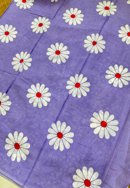 Handblock Print MulMul Cotton Sarees | DSAN001