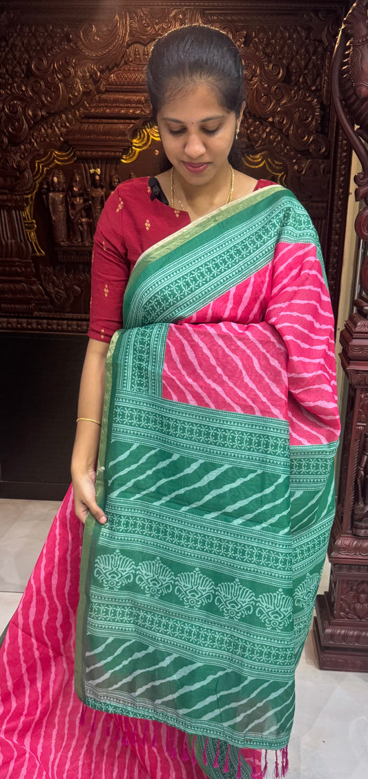 Fancy Chanderi Cotton Sarees | DSAD025