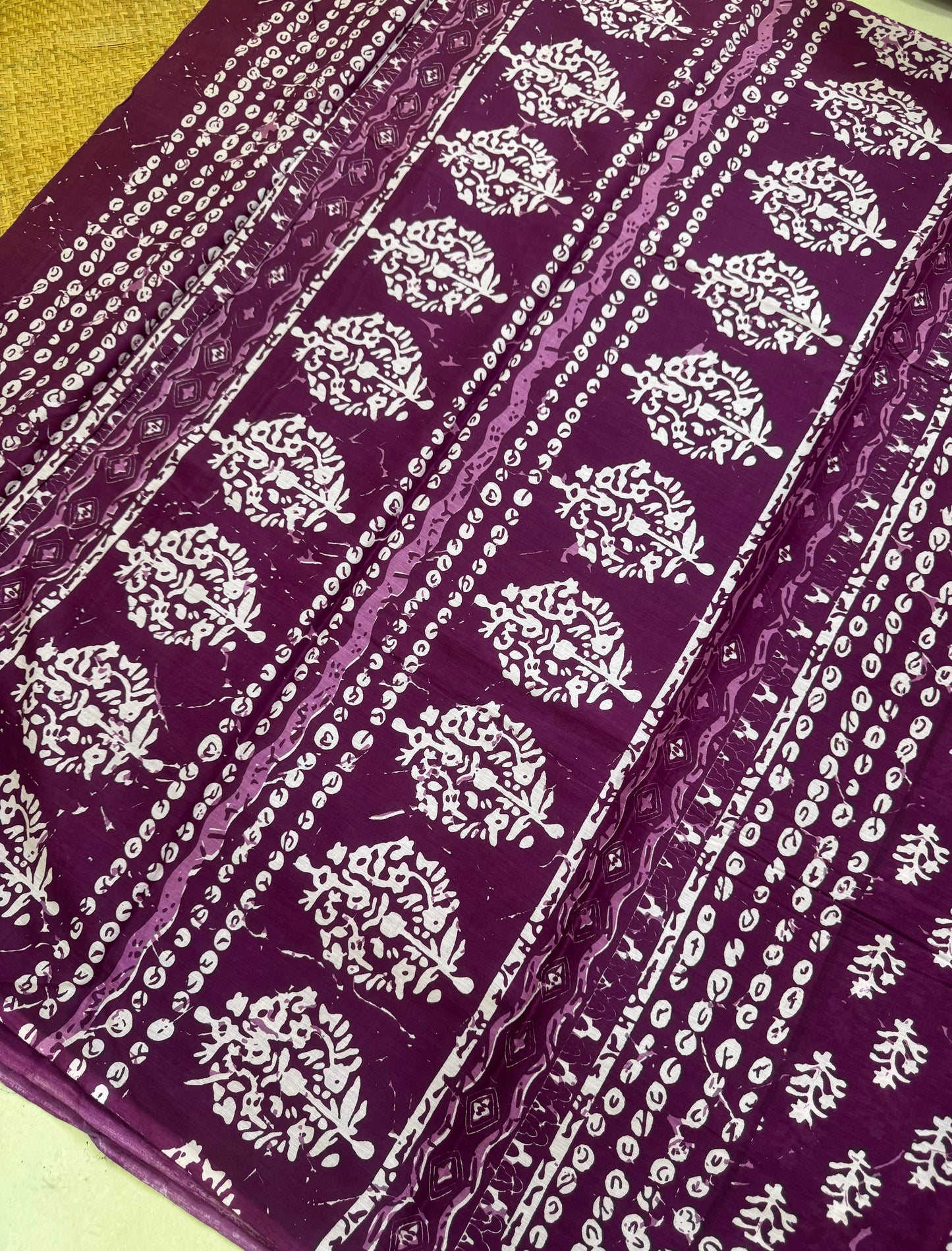 Handblock Print MulMul Cotton Sarees | DSAN001