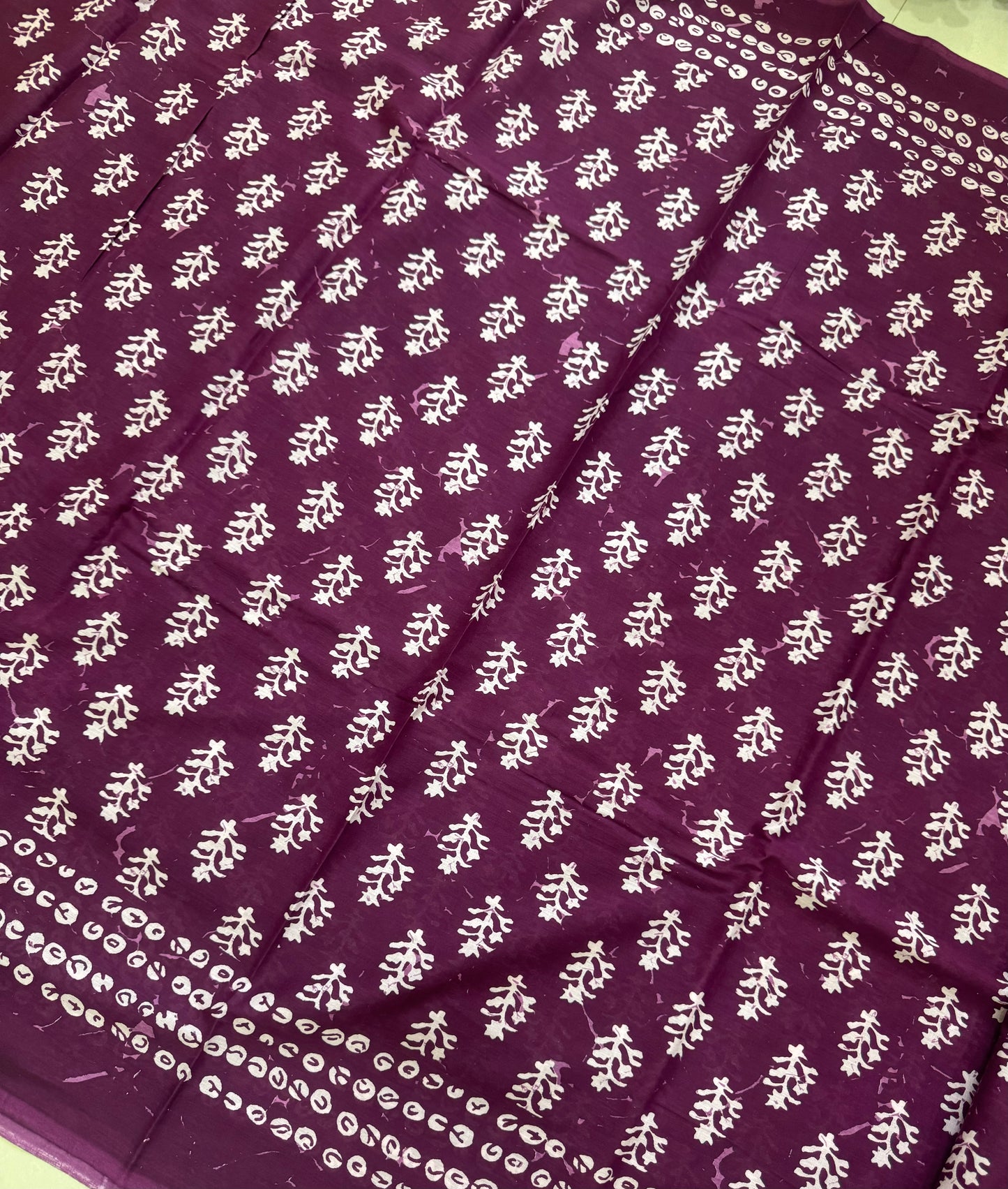Handblock Print MulMul Cotton Sarees | DSAN001
