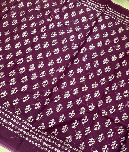 Handblock Print MulMul Cotton Sarees | DSAN001