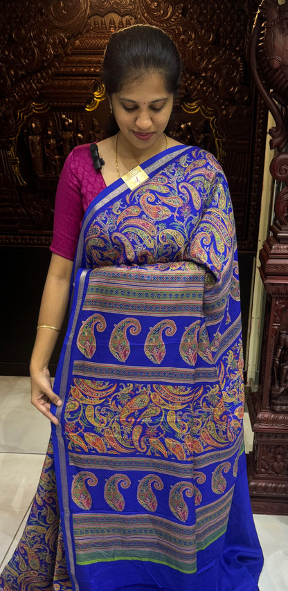 Printed Semi Dola Silk Sarees | DSM062