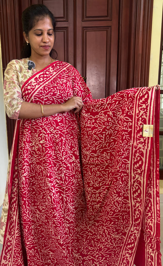 Handblock Print MulMul Cotton Sarees | DSAN002
